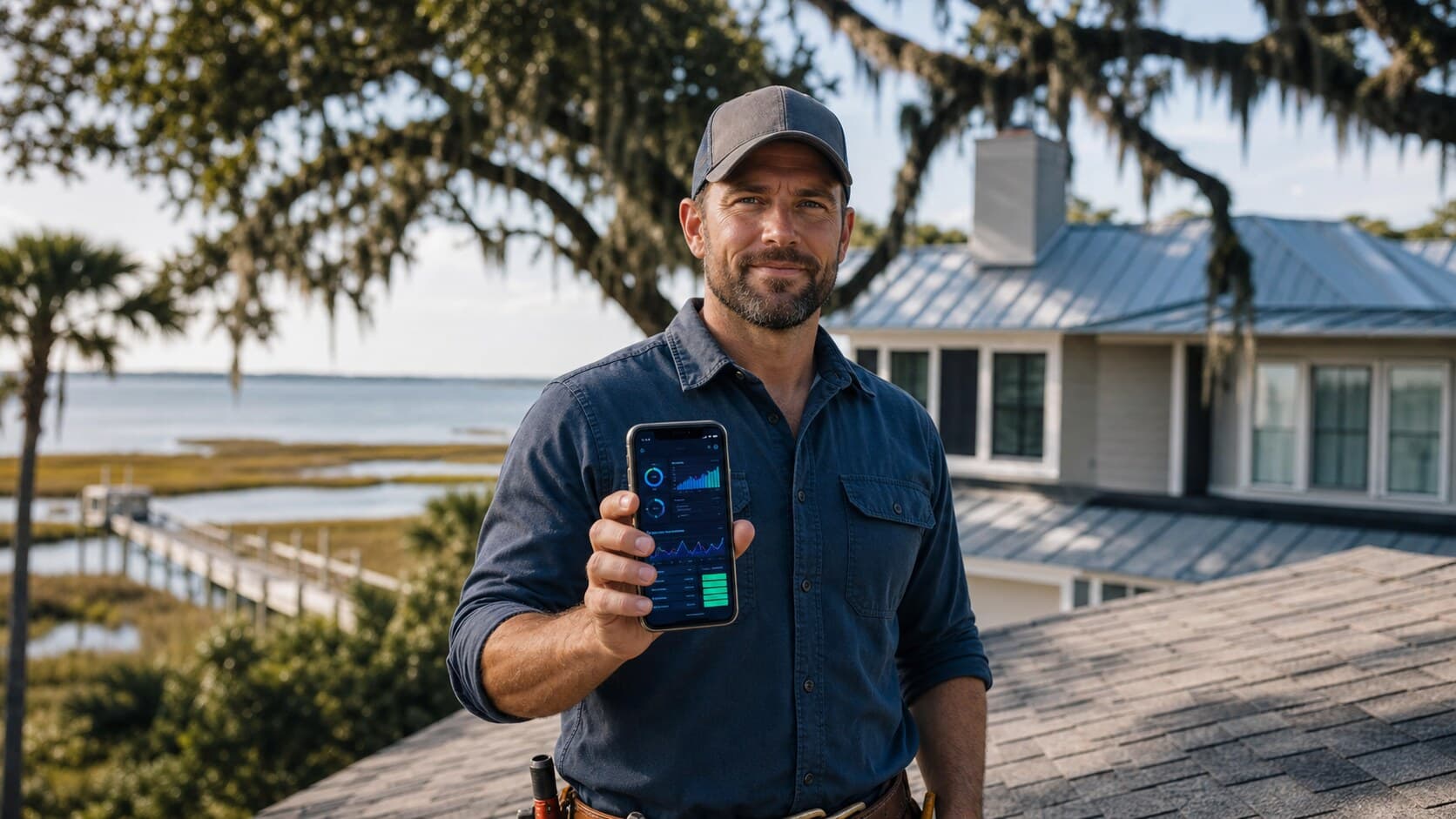 AI Voice Receptionists & CoastaFlow CRM for Roofers: Stopping Lead Leakage During Storms & Job-Site Peak Hours | Coastal Solutions Media Lowcountry